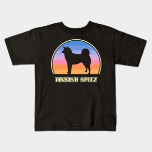 Finnish Spitz Vintage Sunset Dog Kids T-Shirt
